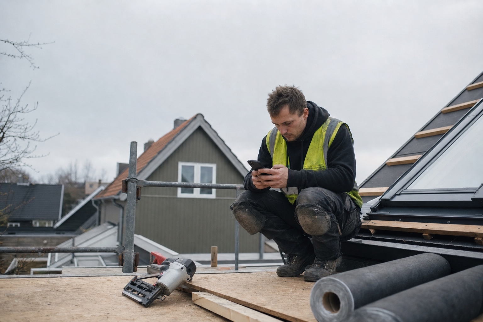 Elektriker på arbejde